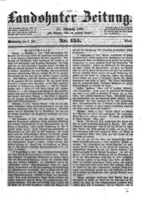 Landshuter Zeitung Sonntag 8. Juli 1860