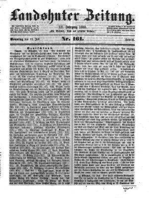 Landshuter Zeitung Sonntag 15. Juli 1860