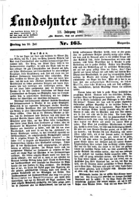 Landshuter Zeitung Freitag 20. Juli 1860