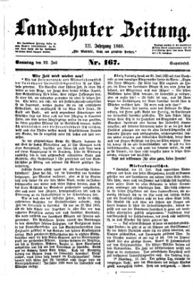 Landshuter Zeitung Sonntag 22. Juli 1860