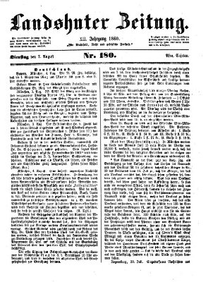 Landshuter Zeitung Dienstag 7. August 1860