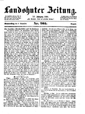 Landshuter Zeitung Donnerstag 6. September 1860