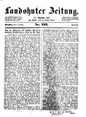 Landshuter Zeitung Dienstag 9. Oktober 1860