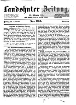 Landshuter Zeitung Freitag 12. Oktober 1860