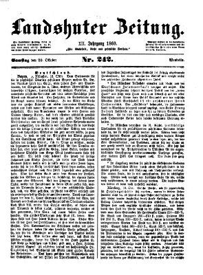 Landshuter Zeitung Samstag 20. Oktober 1860