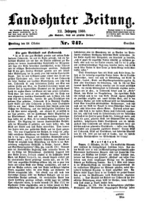 Landshuter Zeitung Freitag 26. Oktober 1860