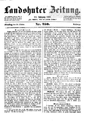 Landshuter Zeitung Dienstag 30. Oktober 1860