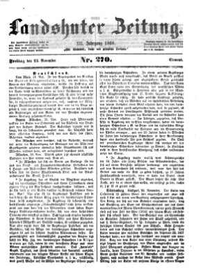 Landshuter Zeitung Freitag 23. November 1860