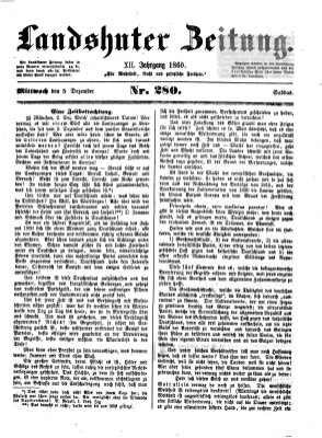 Landshuter Zeitung Mittwoch 5. Dezember 1860