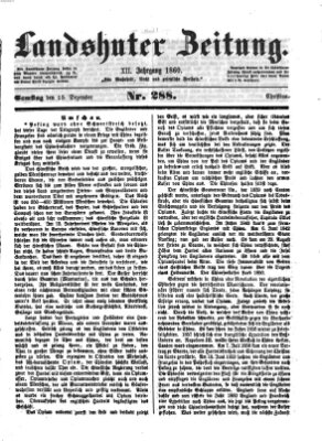 Landshuter Zeitung Samstag 15. Dezember 1860