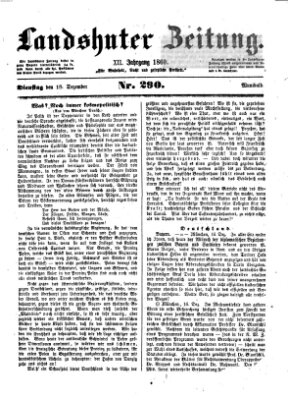 Landshuter Zeitung Dienstag 18. Dezember 1860