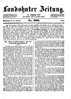 Landshuter Zeitung Sonntag 30. Dezember 1860