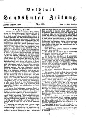 Landshuter Zeitung Montag 16. Juli 1860