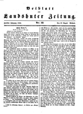 Landshuter Zeitung Montag 27. August 1860