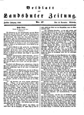 Landshuter Zeitung Montag 19. November 1860