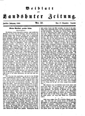 Landshuter Zeitung Montag 17. Dezember 1860