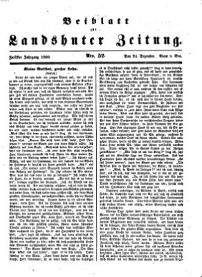 Landshuter Zeitung Montag 24. Dezember 1860