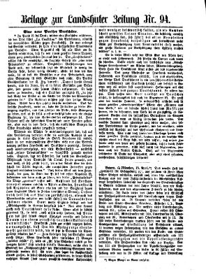 Landshuter Zeitung Montag 23. April 1860