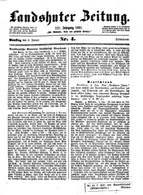 Landshuter Zeitung Samstag 5. Januar 1861