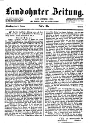 Landshuter Zeitung Dienstag 8. Januar 1861