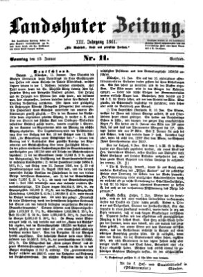 Landshuter Zeitung Sonntag 13. Januar 1861