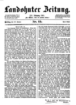 Landshuter Zeitung Freitag 18. Januar 1861