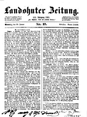 Landshuter Zeitung Sonntag 20. Januar 1861