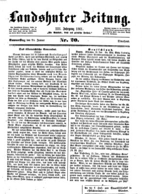 Landshuter Zeitung Donnerstag 24. Januar 1861