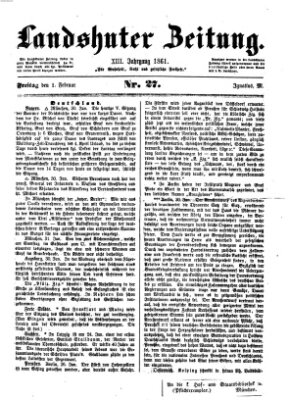 Landshuter Zeitung Freitag 1. Februar 1861