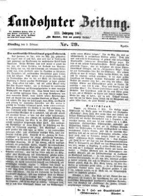 Landshuter Zeitung Dienstag 5. Februar 1861