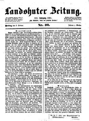 Landshuter Zeitung Freitag 8. Februar 1861