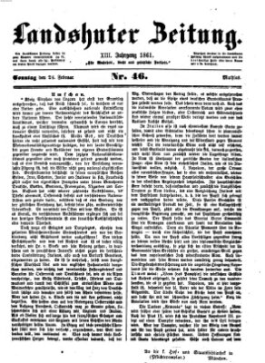 Landshuter Zeitung Sonntag 24. Februar 1861