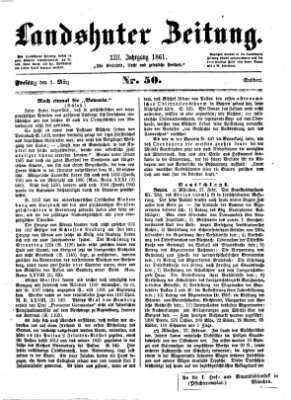 Landshuter Zeitung Freitag 1. März 1861