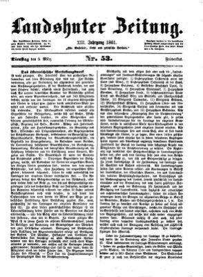 Landshuter Zeitung Dienstag 5. März 1861