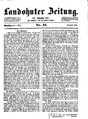 Landshuter Zeitung Samstag 9. März 1861