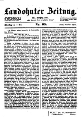 Landshuter Zeitung Dienstag 19. März 1861