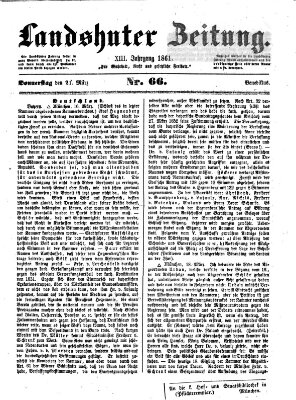 Landshuter Zeitung Donnerstag 21. März 1861