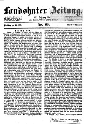 Landshuter Zeitung Freitag 22. März 1861