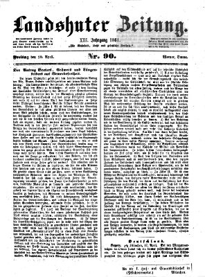 Landshuter Zeitung Freitag 19. April 1861