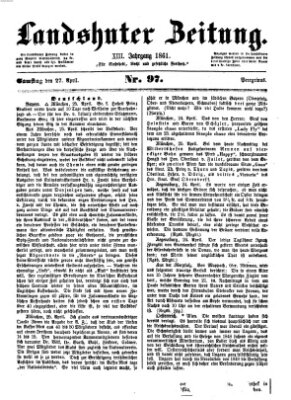 Landshuter Zeitung Samstag 27. April 1861