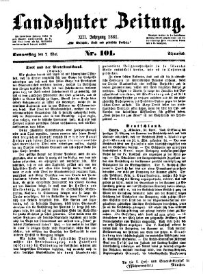 Landshuter Zeitung Donnerstag 2. Mai 1861