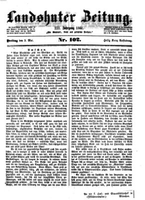 Landshuter Zeitung Freitag 3. Mai 1861