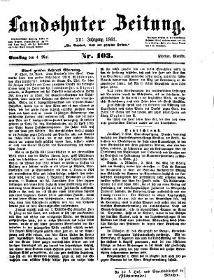 Landshuter Zeitung Samstag 4. Mai 1861