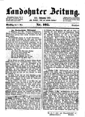 Landshuter Zeitung Dienstag 7. Mai 1861