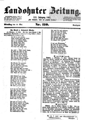 Landshuter Zeitung Dienstag 14. Mai 1861