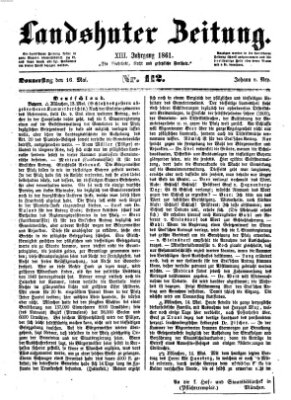 Landshuter Zeitung Donnerstag 16. Mai 1861