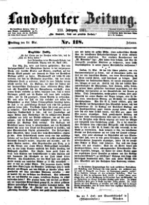 Landshuter Zeitung Freitag 24. Mai 1861