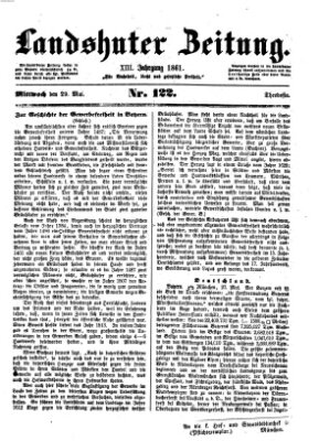 Landshuter Zeitung Mittwoch 29. Mai 1861