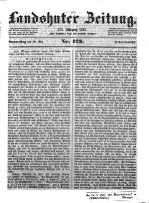 Landshuter Zeitung Donnerstag 30. Mai 1861