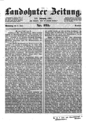 Landshuter Zeitung Sonntag 2. Juni 1861